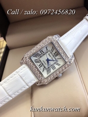 Đồng Hồ Nữ Royal Crown 6104 -  Dây Da Trắng - 34mm