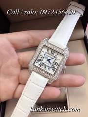 Đồng Hồ Nữ Royal Crown 6104 -  Dây Da Trắng - 34mm