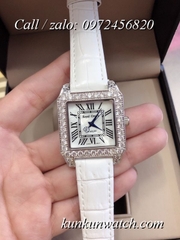 Đồng Hồ Nữ Royal Crown 6104 -  Dây Da Trắng - 34mm