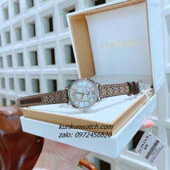 Đồng Hồ Nữ Coach Boyfriend Signature 14502415 Silver Dây Da Đính Đá 34mm