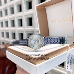Đồng Hồ Nữ Coach Boyfriend Signature 14503149 Silver Dây Da Đính Đá 34mm