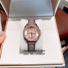 Đồng Hồ Nữ Coach Boyfriend Signature 14503150 Rose Gold Dây Da Đính Đá 34mm