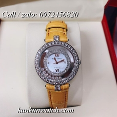 Đồng Hồ Nữ Royal Crown 3628 -  Dây Da Vàng - 32mm