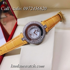 Đồng Hồ Nữ Royal Crown 3628 -  Dây Da Vàng - 32mm