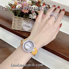 Đồng Hồ Nữ Royal Crown 3628 -  Dây Da Vàng - 32mm