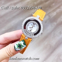 Đồng Hồ Nữ Royal Crown 3628 -  Dây Da Vàng - 32mm