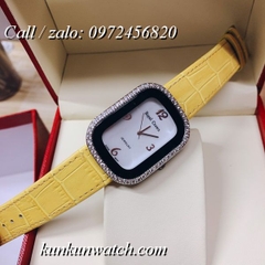Đồng Hồ Nữ Royal Crown 3771 -  Dây Da Vàng - 34 x 45mm