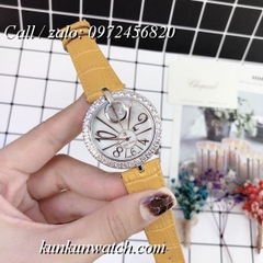 Đồng Hồ Nữ Royal Crown 3850 -  Dây Da Vàng - 36mm