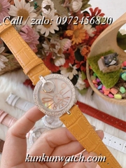 Đồng Hồ Nữ Royal Crown 3850 -  Dây Da Vàng - 36mm