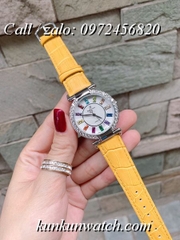 Đồng Hồ Nữ Royal Crown 4606 -  Dây Da Vàng - 36mm