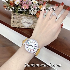 Đồng Hồ Nữ Royal Crown 4606 -  Dây Da Vàng - 36mm