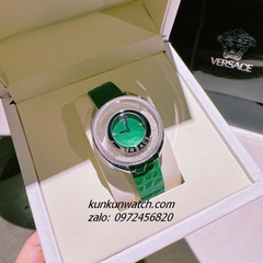 Đồng Hồ Nữ Versace Destiny Spirit Micro Dây Da Xanh Lá Silver 36mm