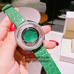 Đồng Hồ Nữ Versace Destiny Spirit Micro Dây Da Xanh Lá Silver 36mm 1