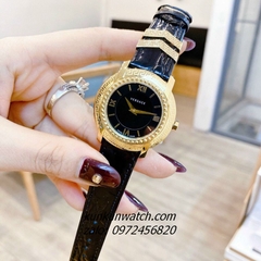 Đồng Hồ Nữ Versace DV-25 Gold Dây Da Đen 36mm