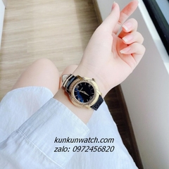 Đồng Hồ Nữ Versace DV-25 Gold Dây Da Đen 36mm