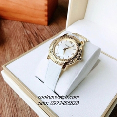 Đồng Hồ Nữ Versace DV-25 Gold Dây Da Trắng 36mm