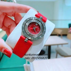 Đồng Hồ Nữ Versace Eon Pour Femmes Silver Dây Da Đỏ 34mm
