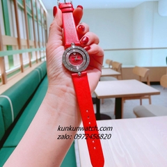 Đồng Hồ Nữ Versace Eon Pour Femmes Silver Dây Da Đỏ 34mm