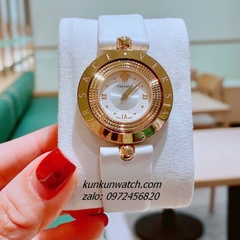 Đồng Hồ Nữ Versace Eon Pour Femmes Dây Da Trắng Gold 34mm
