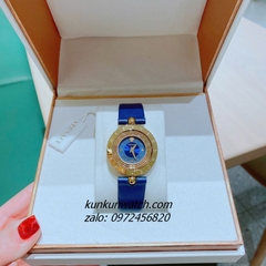 Đồng Hồ Nữ Versace Eon Pour Femmes Da Xanh Dương Gold 34mm