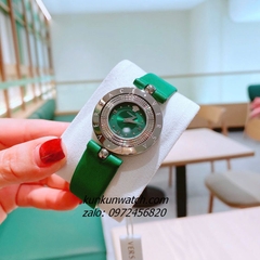 Đồng Hồ Nữ Versace Eon Pour Femmes Dây Da Xanh Lá Silver 34mm
