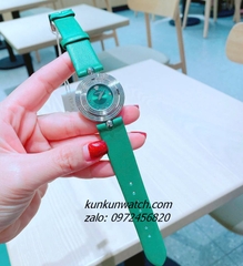 Đồng Hồ Nữ Versace Eon Pour Femmes Dây Da Xanh Lá Silver 34mm