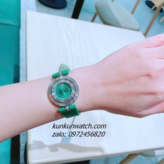 Đồng Hồ Nữ Versace Eon Pour Femmes Dây Da Xanh Lá Silver 34mm