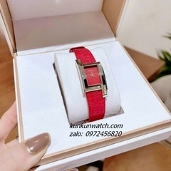 Đồng Hồ Nữ Versace Greca Icon Da Đỏ Silver 39x21mm