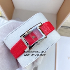Đồng Hồ Nữ Versace Greca Icon Da Đỏ Silver 39x21mm