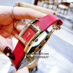 Đồng Hồ Nữ Versace Greca Icon Da Đỏ Gold 39x21mm