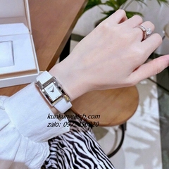 Đồng Hồ Nữ Versace Greca Icon Da Trắng Silver 39x21mm