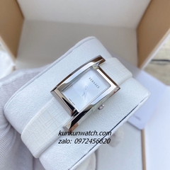 Đồng Hồ Nữ Versace Greca Icon Da Trắng Silver 39x21mm