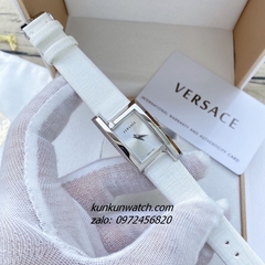 Đồng Hồ Nữ Versace Greca Icon Da Trắng Silver 39x21mm