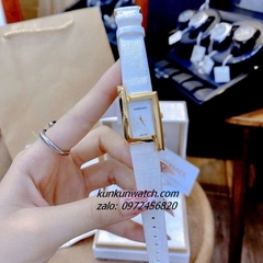 Đồng Hồ Nữ Versace Greca Icon Da Trắng Gold 39x21mm