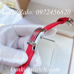 Đồng Hồ Nữ Versace Greca Icon - Dây Da Đỏ Vỏ Bạc - 39 x 21mm