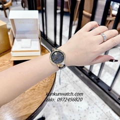 Đồng Hồ Nữ Versace Greca Strap Dây Da Đen Vỏ Demi 36mm