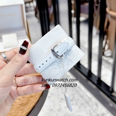 Đồng Hồ Nữ Versace Greca Strap Dây Da Trắng Silver 36mm