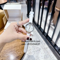 Đồng Hồ Nữ Versace Greca Strap Dây Da Trắng Silver 36mm
