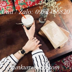 Đồng Hồ Nữ Versace Idyia - Dây Da Đen Vỏ Vàng -  36mm