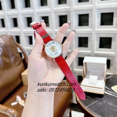 Đồng Hồ Nữ Versace Medusa Icon Dây Da Đỏ Gold 38mm