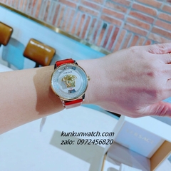 Đồng Hồ Nữ Versace Medusa Icon Dây Da Đỏ Vỏ Demi Mặt Trắng 38mm