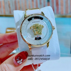 Đồng Hồ Nữ Versace Medusa Icon Dây Da Trắng Gold 38mm 1