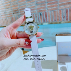 Đồng Hồ Nữ Versace Medusa Icon Dây Da Trắng Gold 38mm