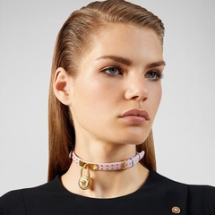 Đồng Hồ Nữ Versace Medusa Lock Icon - Dây Da Xanh Hồng - 22mm