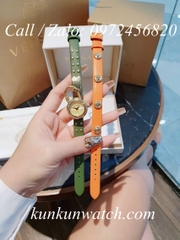Đồng Hồ Nữ Versace Medusa Lock Icon - Dây Da Xanh Cam - 22mm