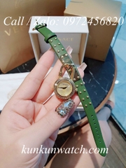Đồng Hồ Nữ Versace Medusa Lock Icon - Dây Da Xanh Cam - 22mm