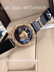 Đồng Hồ Nữ Versace Palazzo Empire Greca - Dây Da Đen - 37mm
