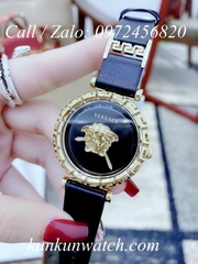 Đồng Hồ Nữ Versace Palazzo Empire Greca - Dây Da Đen - 37mm