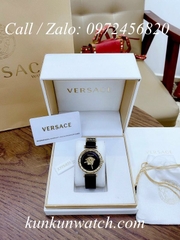 Đồng Hồ Nữ Versace Palazzo Empire Greca - Dây Da Đen - 37mm