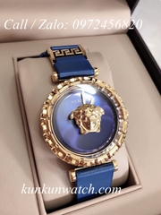 Đồng Hồ Nữ Versace Palazzo Empire Greca - Dây Da Xanh - 37mm